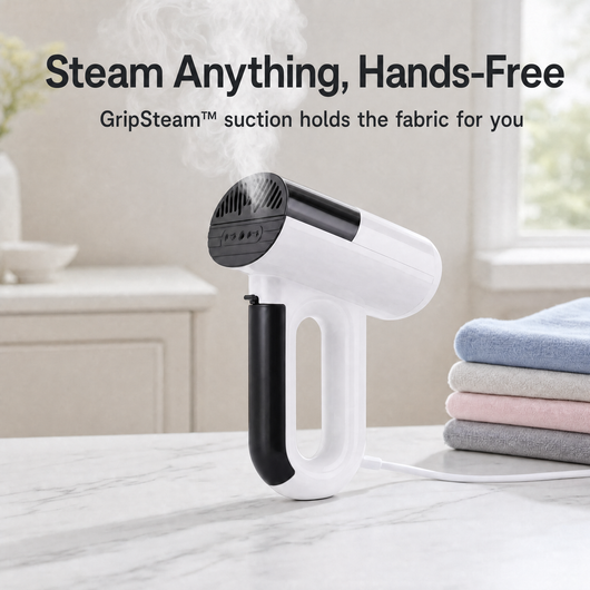 Lumist GripSteam vacuum steamer — hands-free steam hero card